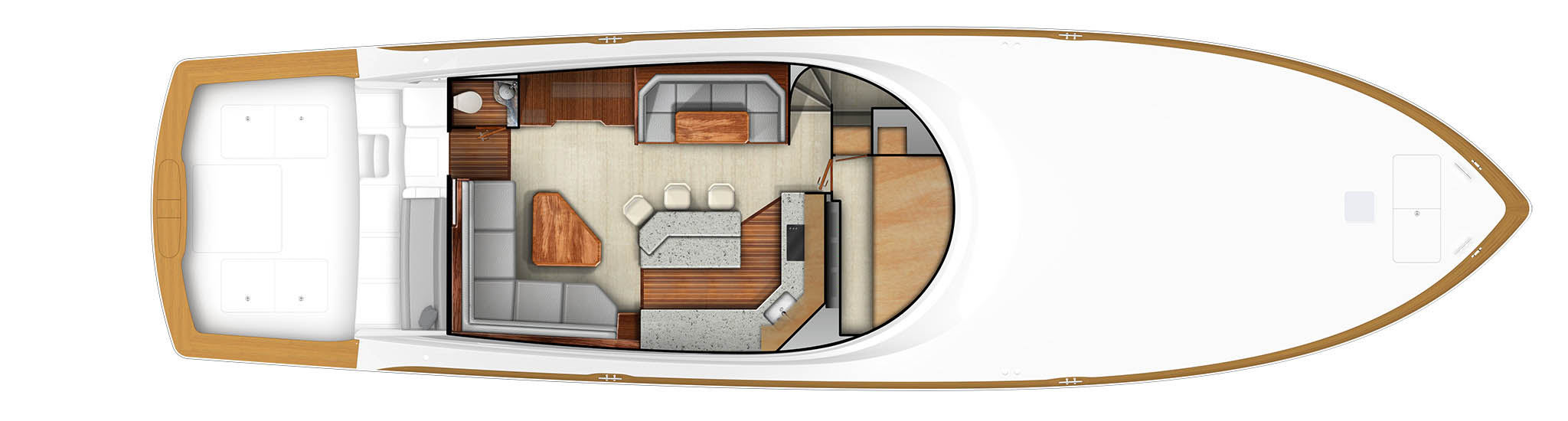 Open Bridge Salon with Open Galley Open Bridge Salon with Open Galley